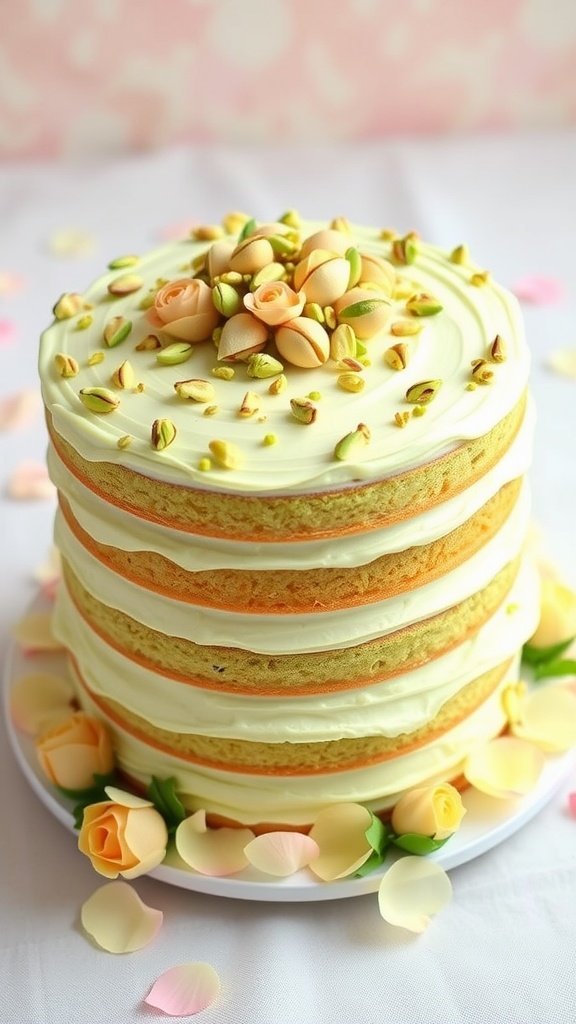 Pistachio Rose Cake