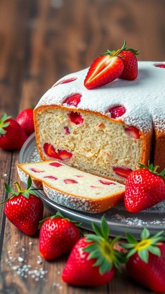 Almond Flour Strawberry Cake