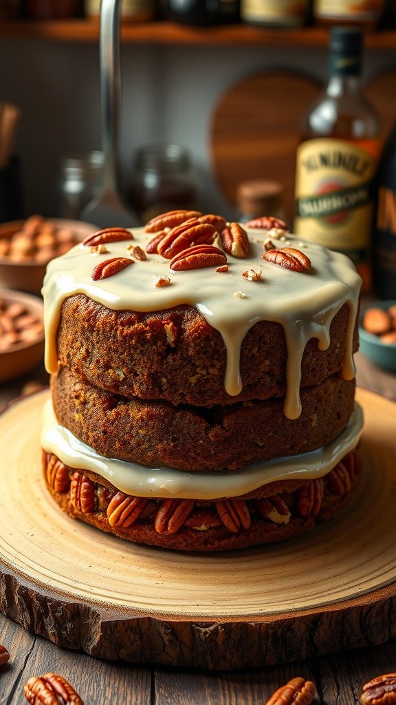 Bourbon Pecan Cake