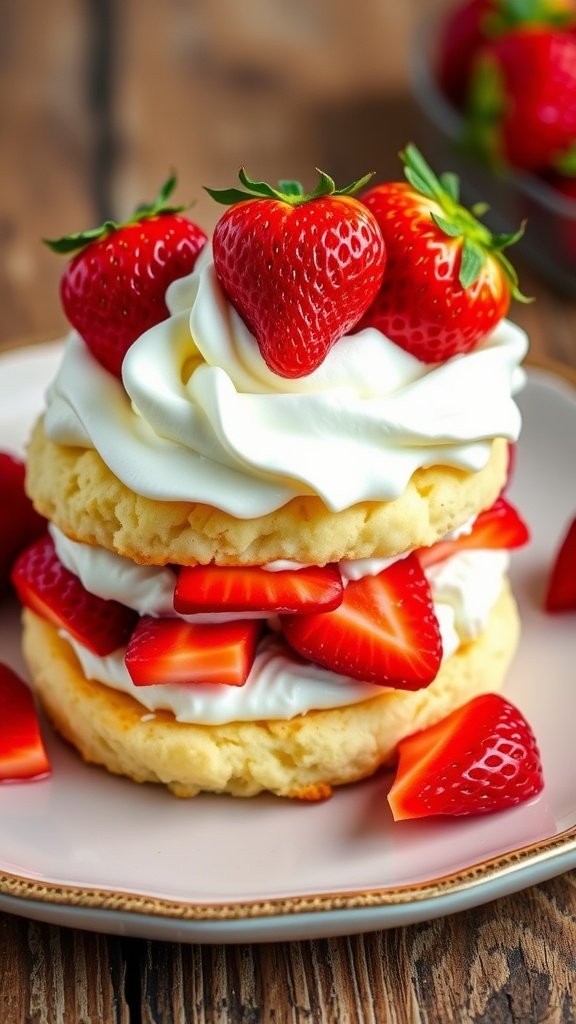 Classic Strawberry Shortcake with Whipped Cream