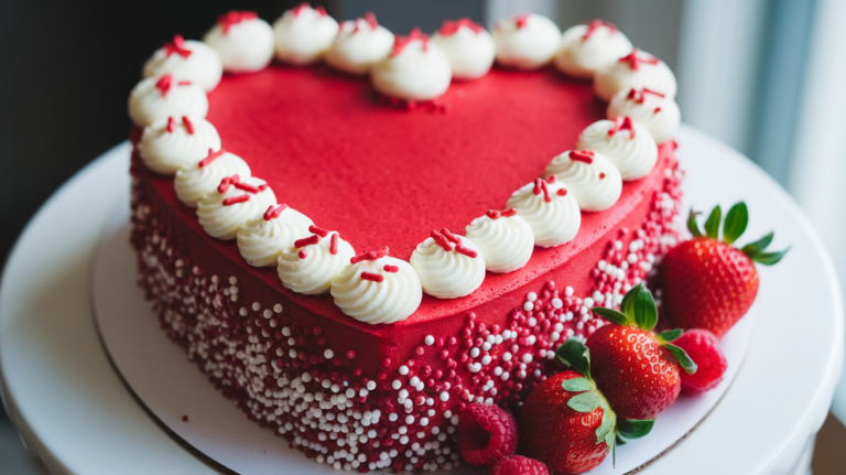 Red Velvet Heart Cake