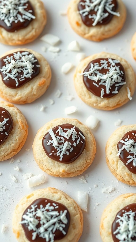 Coconut Hot Chocolate Cookies