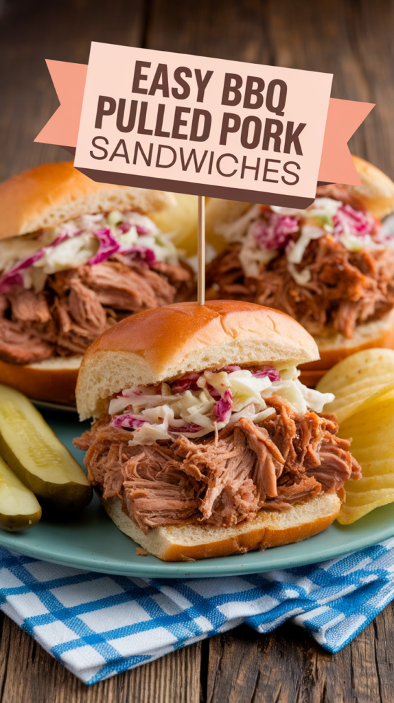 Easy BBQ Pulled Pork Sandwiches