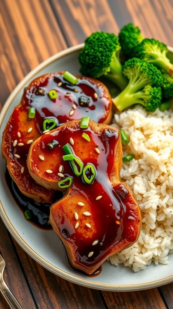 Teriyaki Glazed Pork Chops Recipe