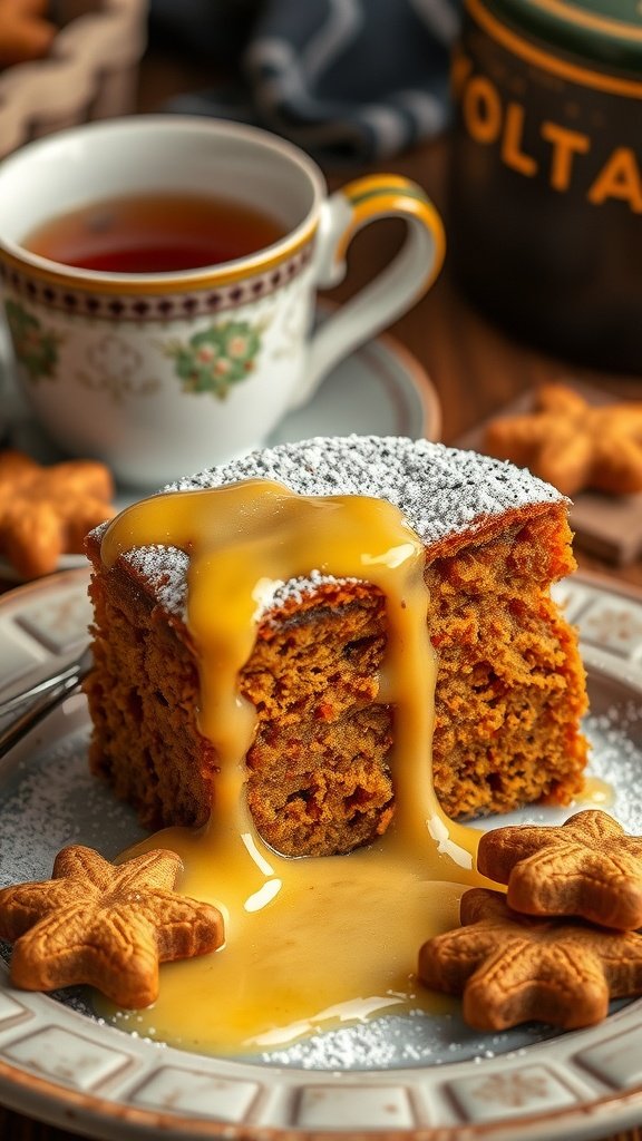 Gingerbread Cake with Butter Sauce