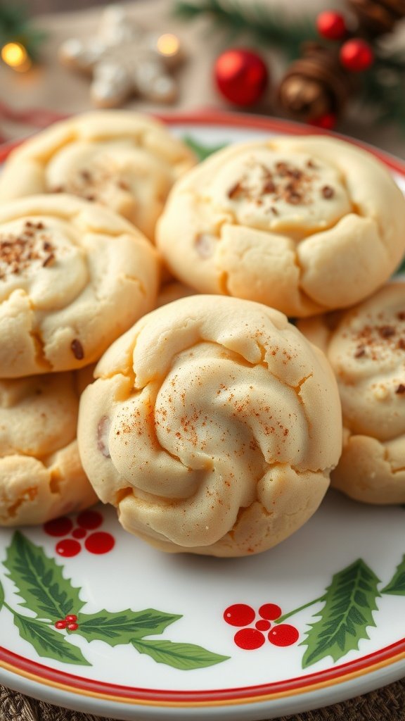 Delicious eggnog cookies with a nutmeg dusting, perfect for Easter.