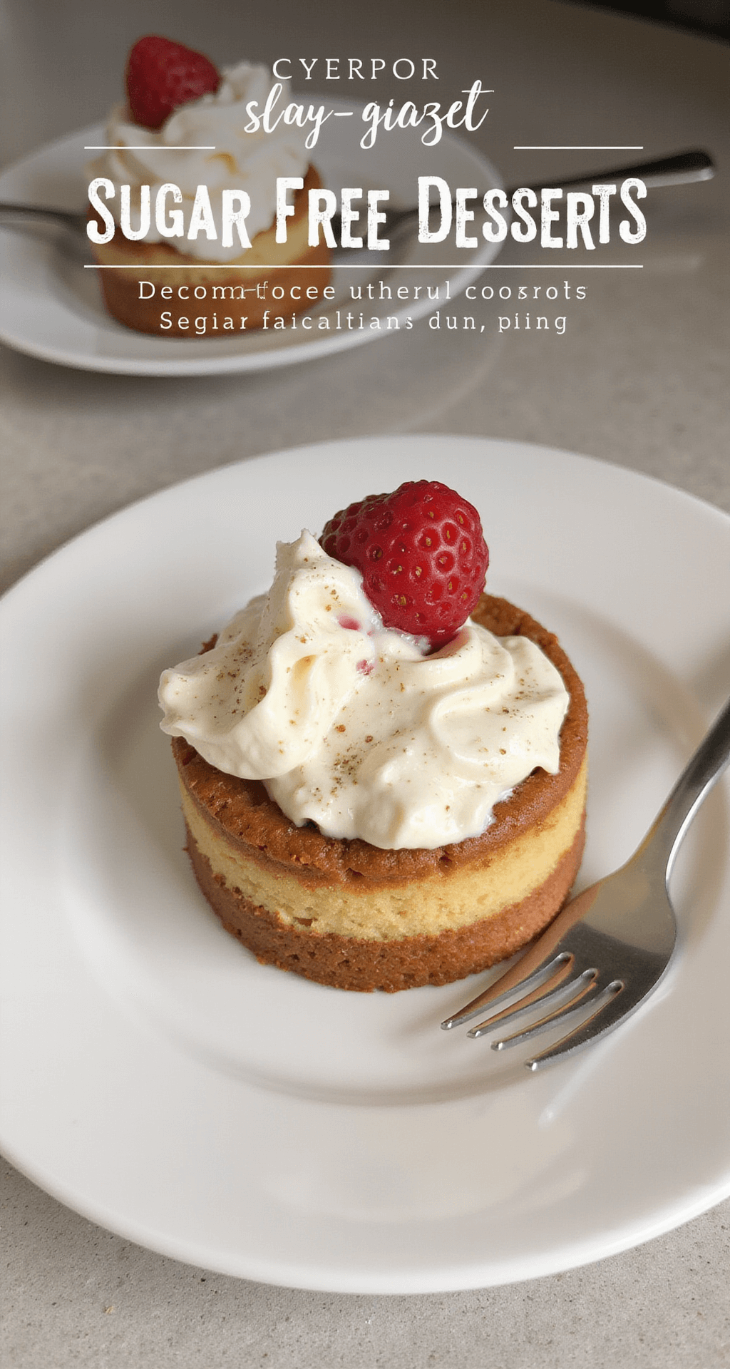 A beautifully plated sugar-free dessert with a variety of colorful fruits and an elegant garnish.